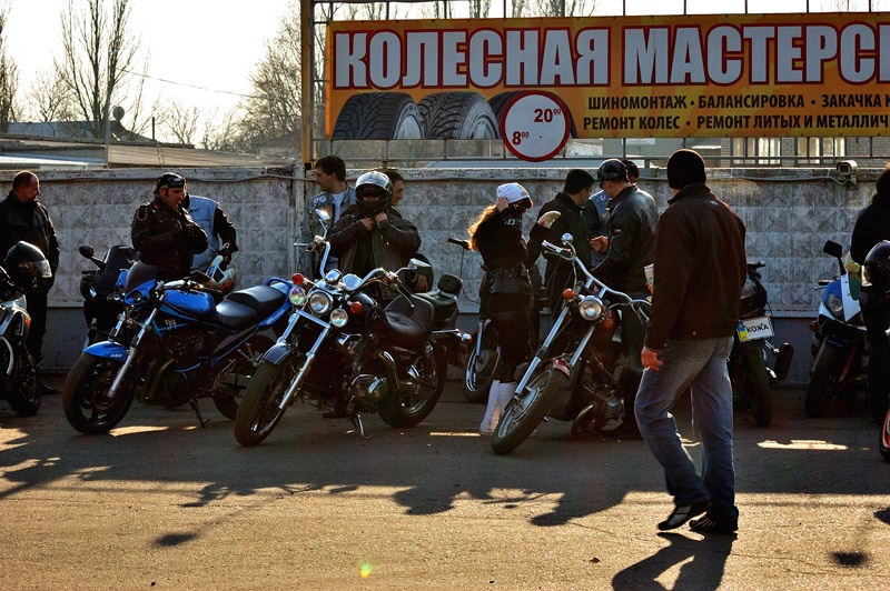 Байкеры клуба GromAda MC, Красноармейск, 2011, фото Томас Сергей
