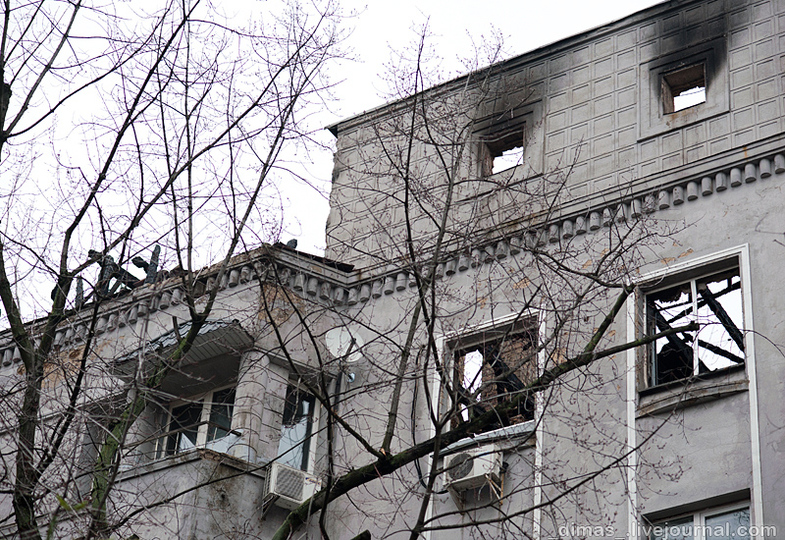 Пожар на Печерске в Киеве