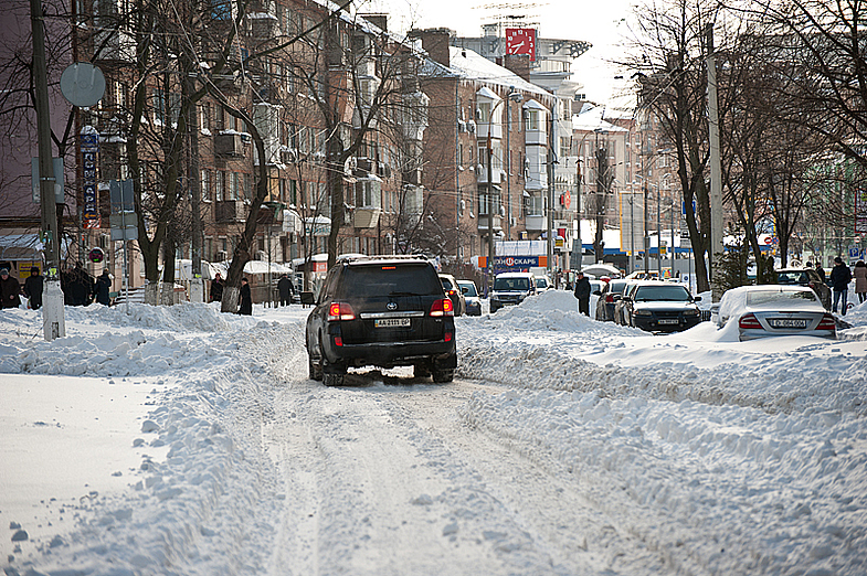 Снежные заносы в Киеве