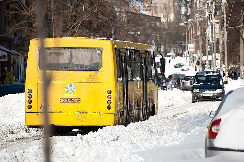 Снежные заносы в Киеве